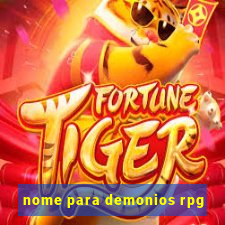 nome para demonios rpg